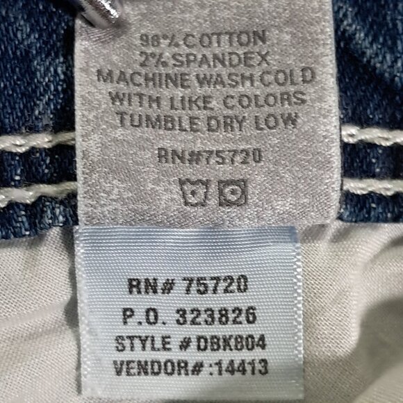 NEW NWT Daytrip Aquarius Flare Jean Women 32x37, Tag 30 XL Contrast Stitch Blue - Picture 16 of 16